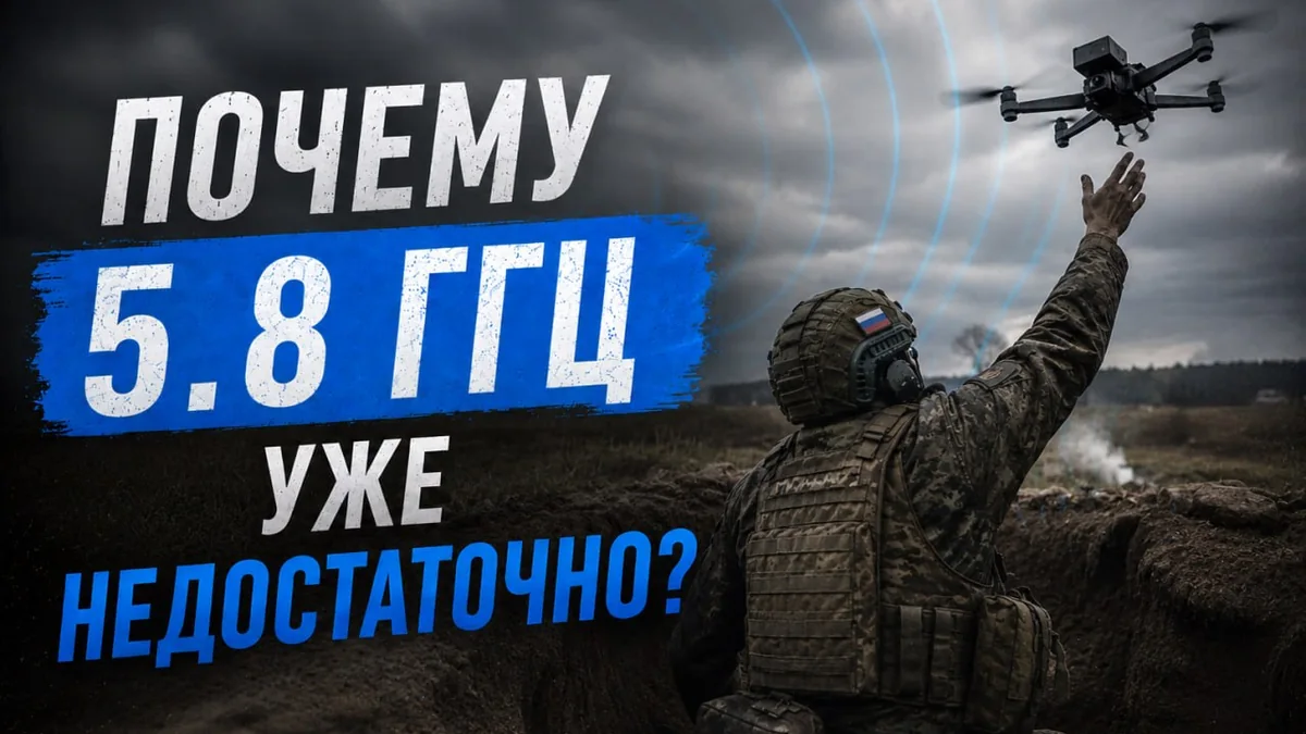 Оператор запускает беспилотник, вокруг аппарата расходятся волны радиосигнала